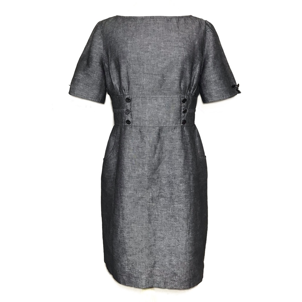 TAHARI ASL Linen Cotton Sheath Dress